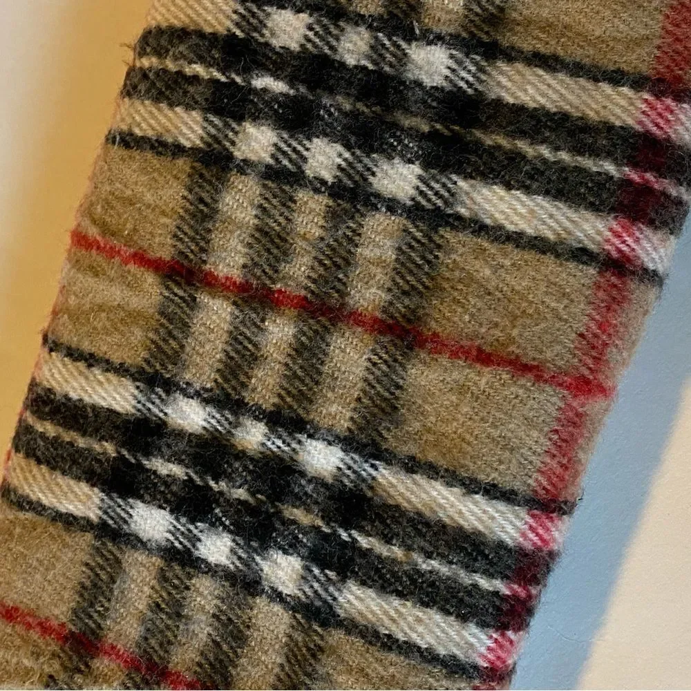 JAMES PRINGLE WEAVERS acrylic Scarf Camel Thomson Tartan Plaid Novacheck Unisex